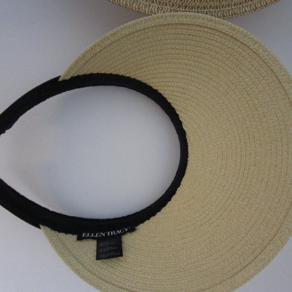 Hat Visor Natural Faux Straw Vaca Sun Protec - Picture 12 of 16